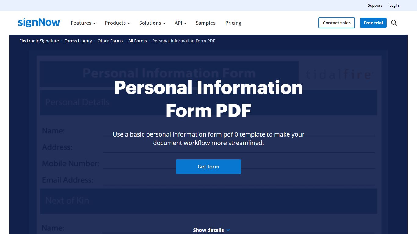 Personal Information Form PDF - Fill Out and Sign Printable PDF ...